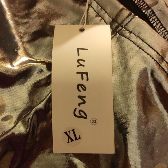 Lufeng Sexy sleeveless , silver one sleeve mini dress, nwt - Picture 5 of 5